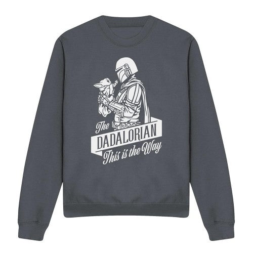 Front - Star Wars: The Mandalorian Unisex Adult Dadalorian Fathers Day Sweatshirt