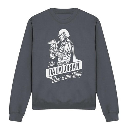 Front - Star Wars: The Mandalorian Unisex Adult Dadalorian Fathers Day Sweatshirt