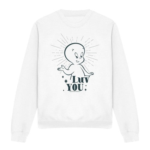 Front - Casper Unisex Adult Luv You Lots Long-Sleeved Sweatshirt