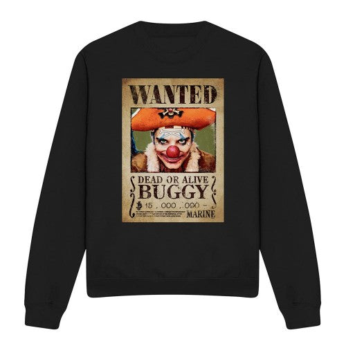 Front - One Piece Unisex Adult Buggy the Clown Long-Sleeved Sweatshirt