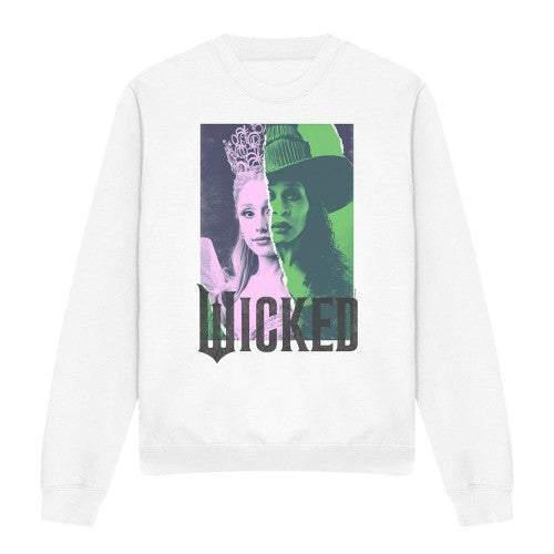 Front - Wicked: For Good Unisex Adult Elphaba and Glinda Torn Sweatshirt