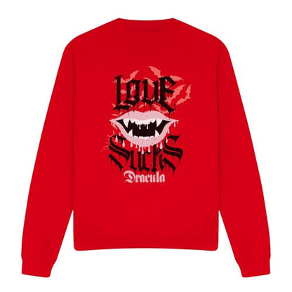 Front - Universal Monsters Unisex Adult Love Sucks Dracula Sweatshirt