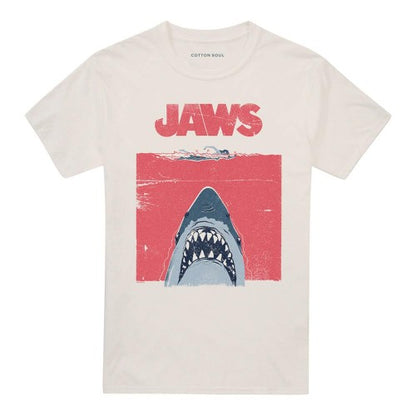 Front - Jaws Unisex Adult Poster 50th T-Shirt