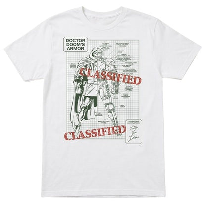 Front - Doctor Doom Womens/Ladies Doom´s Classified Armor Blueprint Fitted T-Shirt