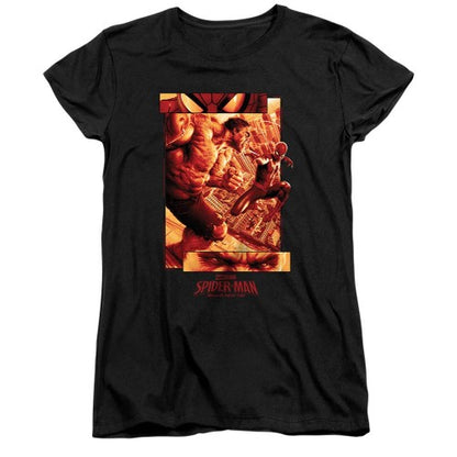 Front - Spider-Man: Brand New Day Womens/Ladies Fight Fitted T-Shirt