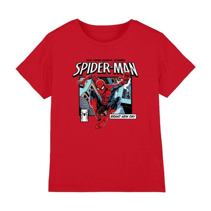 Front - Spider-Man: Brand New Day Childrens/Kids Jumping Comic T-Shirt