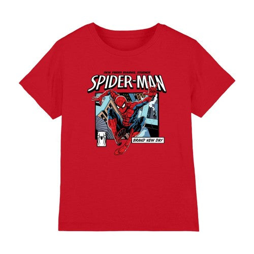 Front - Spider-Man: Brand New Day Childrens/Kids Jumping Comic T-Shirt