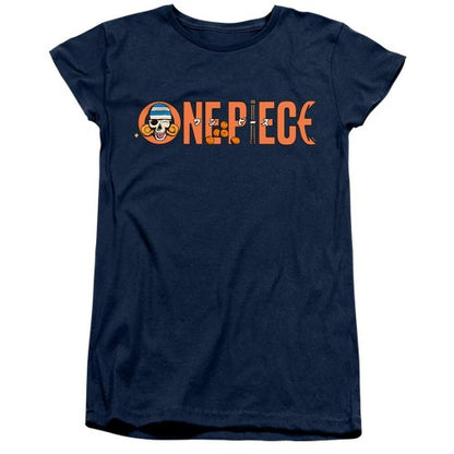 Front - One Piece Womens/Ladies Nami Logo Fitted T-Shirt