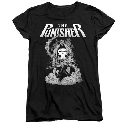 Front - The Punisher Womens/Ladies Ready To Fight Ringspun Cotton Fitted T-Shirt