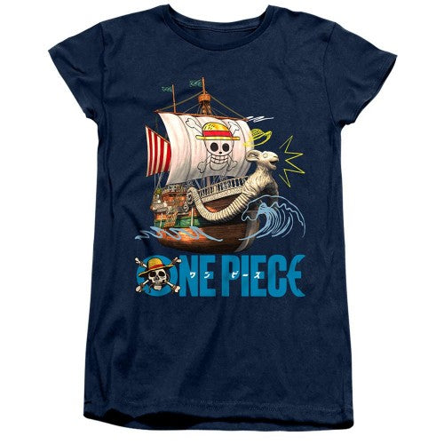 Front - One Piece Womens/Ladies Going Merry Ringspun Cotton Fitted T-Shirt