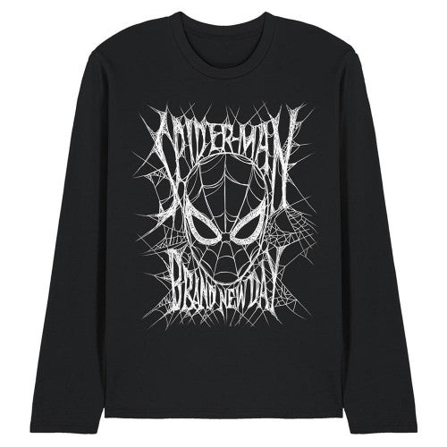 Front - Spider-Man: Brand New Day Unisex Adult Mask Ringspun Cotton Long-Sleeved T-Shirt