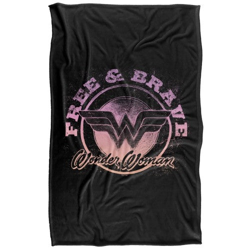 Front - Wonder Woman Free And Brave Blanket