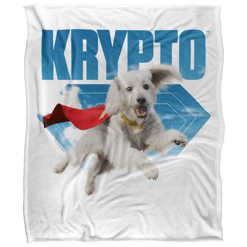 Front - Superman Soft Jump Krypto Blanket