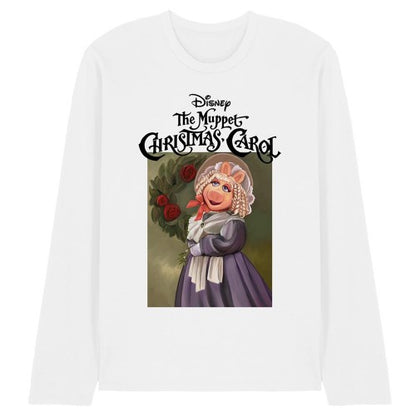 Front - The Muppets Christmas Carol Unisex Adult Miss Piggy Long-Sleeved T-Shirt