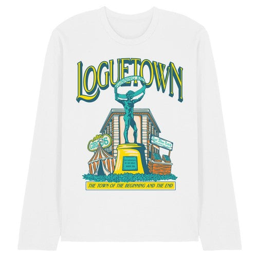 Front - One Piece Unisex Adult Loguetown Market Long-Sleeved T-Shirt