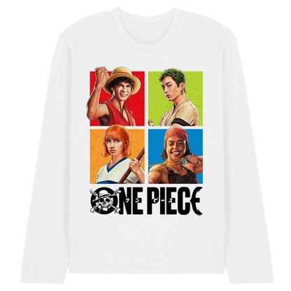 Front - One Piece Unisex Adult Character Boxes Long-Sleeved T-Shirt