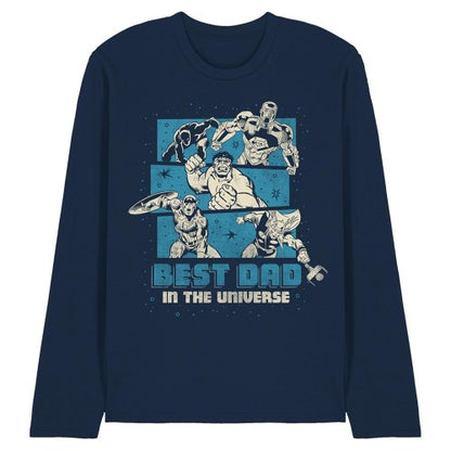 Front - Marvel Mens Best Dad In The Universe Long-Sleeved T-Shirt