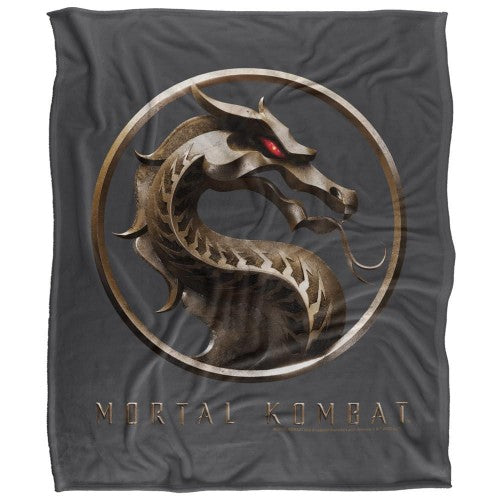 Front - Mortal Kombat Fleece Logo Throw