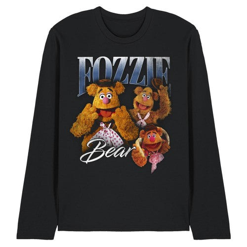 Front - The Muppets Unisex Adult Fozzie Bear Homage Long-Sleeved T-Shirt