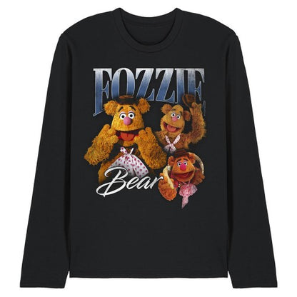 Front - The Muppets Unisex Adult Fozzie Bear Homage Long-Sleeved T-Shirt