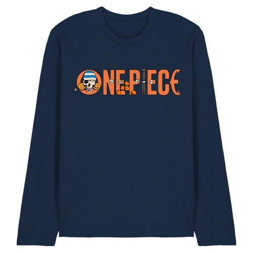 Front - One Piece Unisex Adult Nami Logo Ringspun Cotton Long-Sleeved T-Shirt
