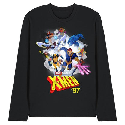 Front - X-Men 97 Unisex Adult Mutant Poster Ringspun Cotton Long-Sleeved T-Shirt