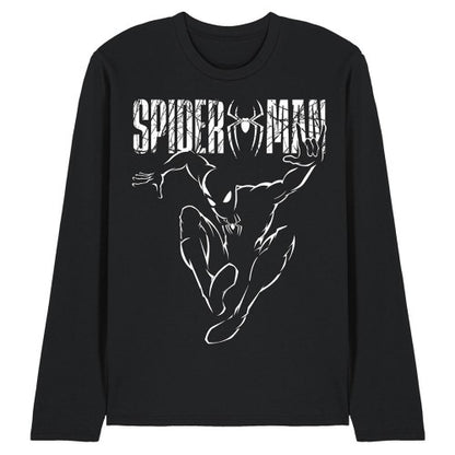 Front - Spider-Man: Brand New Day Unisex Adult Silhouette Long-Sleeved T-Shirt