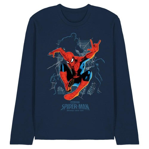 Front - Spider-Man: Brand New Day Unisex Adult Hero And Villains Long-Sleeved T-Shirt