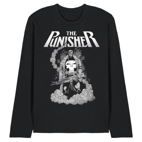 Front - The Punisher Unisex Adult Ready To Fight Punisher Long-Sleeved T-Shirt