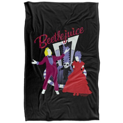 Front - Beetlejuice Silky Wedding Bells Blanket