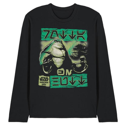 Front - Star Wars Mandalorian Unisex Adult Rotta The Hutt Ringspun Cotton Long-Sleeved T-Shirt