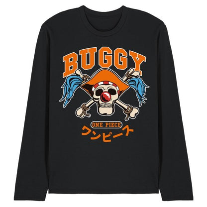 Front - One Piece Unisex Adult Buggy Collegic Ringspun Cotton Long-Sleeved T-Shirt