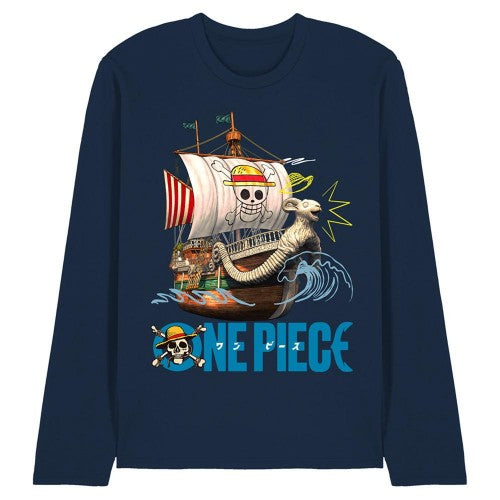 Front - One Piece Unisex Adult Going Merry Doodles Long-Sleeved T-Shirt