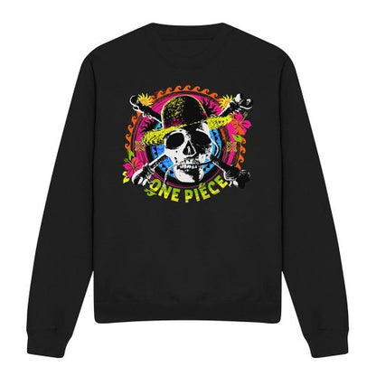 Front - One Piece Unisex Adult Jolly Roger Sweatshirt