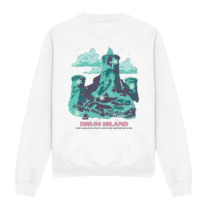 Front - One Piece Unisex Adult Drum Island Winter Wonderland Breathable Sweatshirt