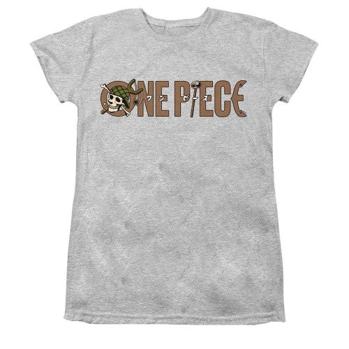 Front - One Piece Womens/Ladies Usopp Logo Fitted T-Shirt