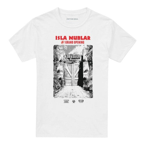 Front - Jurassic Park Unisex Adult Grand Opening Ringspun Cotton T-Shirt