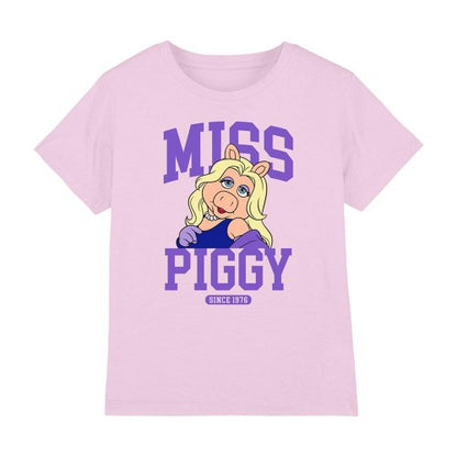 Front - The Muppets Childrens/Kids Miss Piggy Collegic Ringspun Cotton T-Shirt
