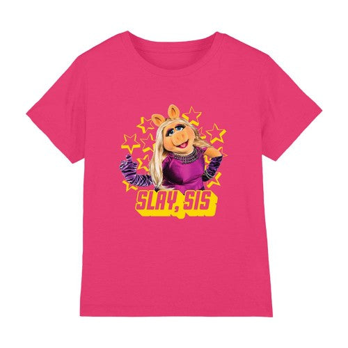Front - The Muppets Childrens/Kids Slay Sis Miss Piggy Ringspun Cotton T-Shirt