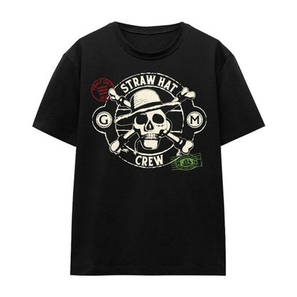 Front - One Piece Womens/Ladies Straw Hat Crew Stamp T-Shirt