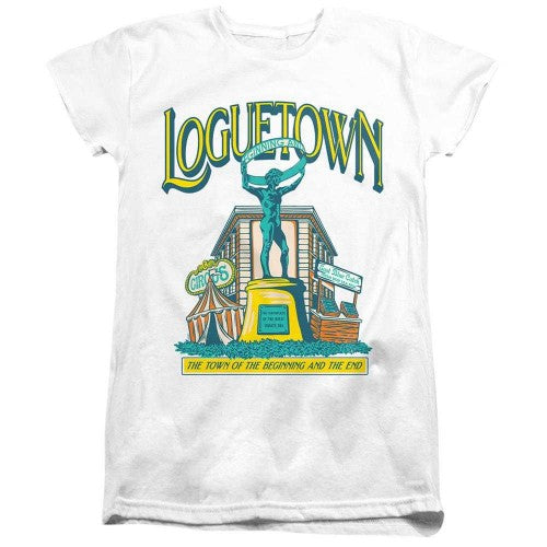 Front - One Piece Womens/Ladies Loguetown Market Fitted T-Shirt
