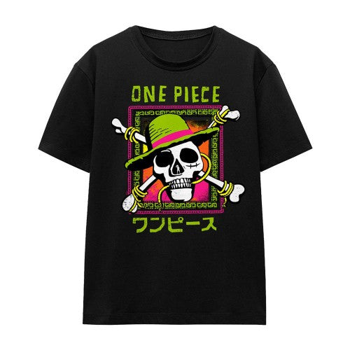 Front - One Piece Womens/Ladies Jolly Roger Logo T-Shirt