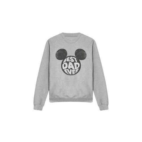 Front - Disney Unisex Adult Best Dad Ever Mickey Mouse Sweatshirt