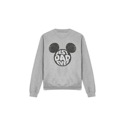 Front - Disney Unisex Adult Best Dad Ever Mickey Mouse Sweatshirt