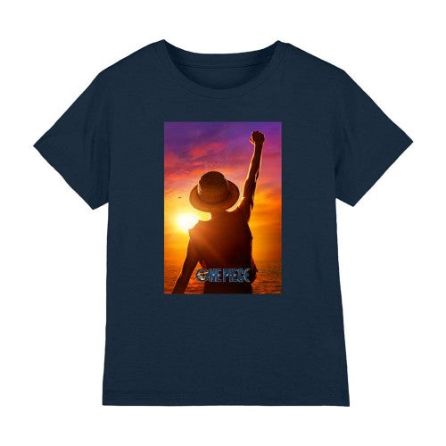 Front - One Piece Childrens/Kids Luffy Sunset T-Shirt