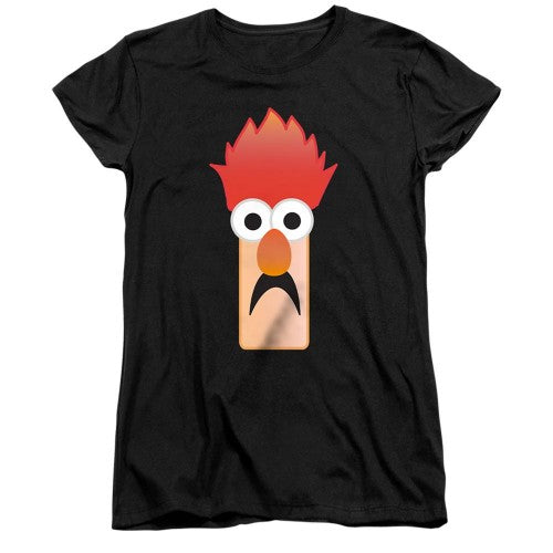 Front - The Muppets Womens/Ladies Beaker Face Fitted T-Shirt