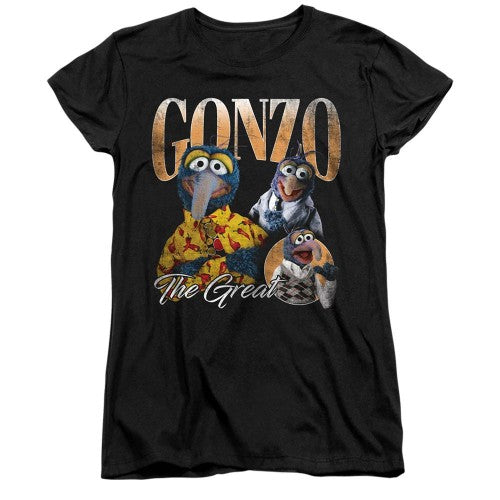 Front - The Muppets Womens/Ladies Gonzo Homage Fitted T-Shirt