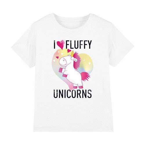 Front - Despicable Me Childrens/Kids I Love Fluffy Unicorns T-Shirt