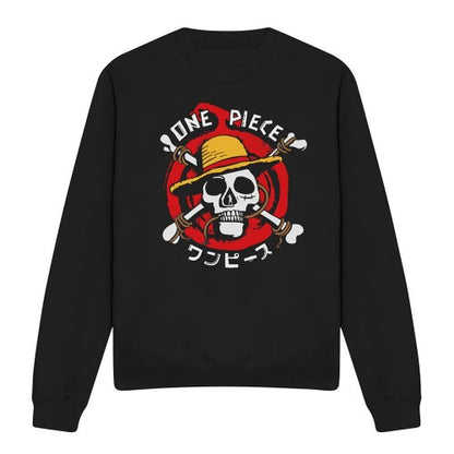 Front - One Piece Unisex Adult Devil Fruits Skull Midweight Sweatshirt