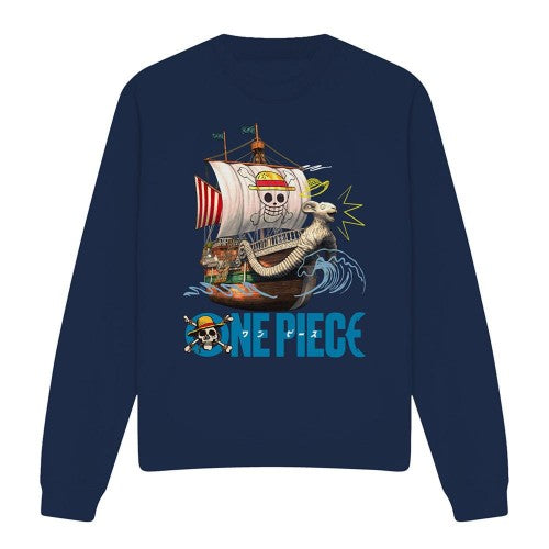Front - One Piece Unisex Adult Going Merry Doodles Midweight Long-Sleeved Sweatshirt